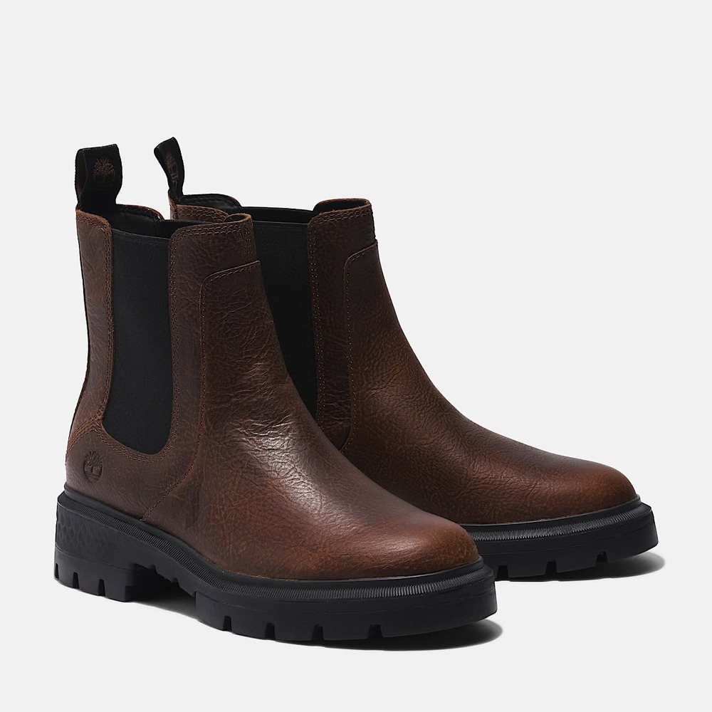Timberland Brown Leather Chelsea Lug Boots
